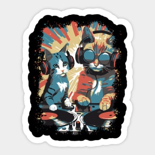 Dj Cat Sticker